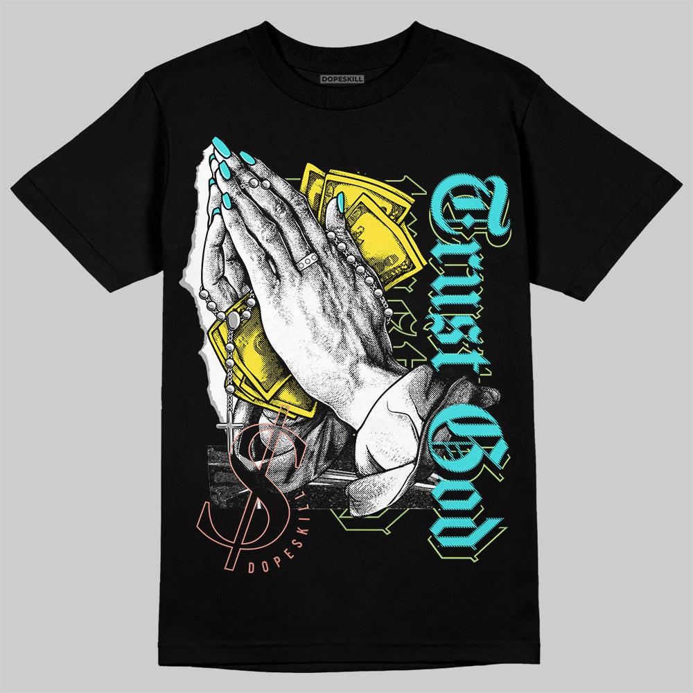 Cyan Burst 9060 DopeSkill T-Shirt Trust God Graphic
