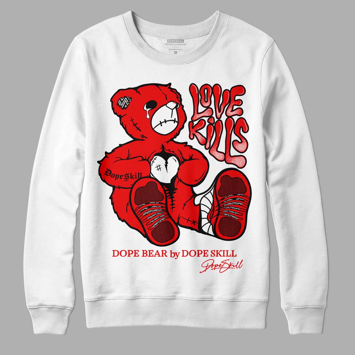 Cherry 12s DopeSkill Sweatshirt Love Kills Graphic
