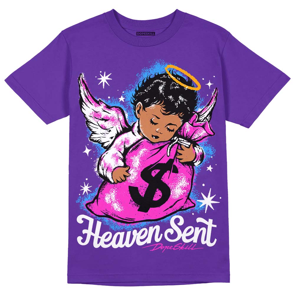 Court Purple 13s DopeSkill Purple T-shirt Heaven Sent Graphic