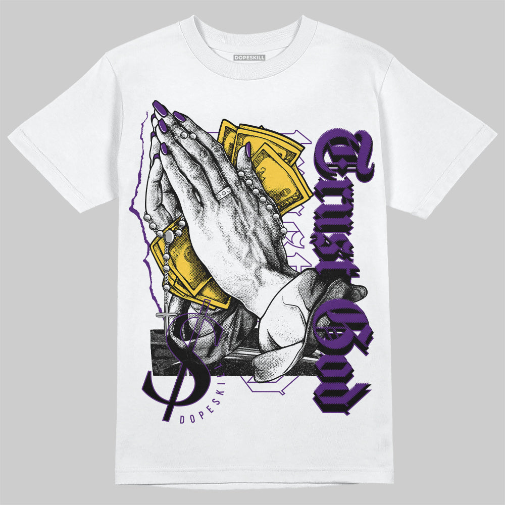 Field Purple 12s DopeSkill T-Shirt Trust God Graphic