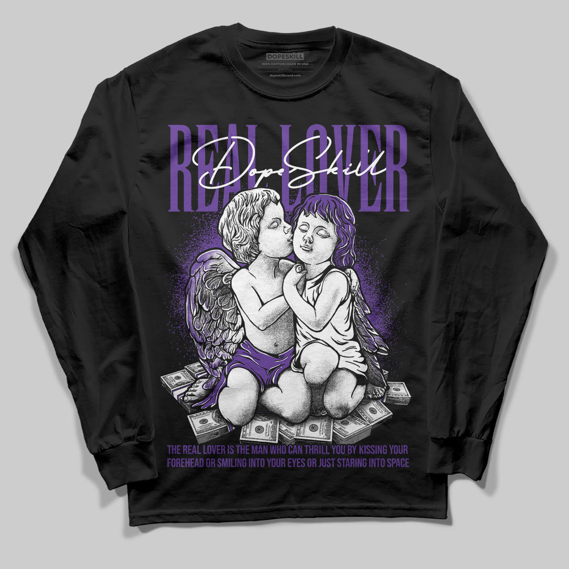 PURPLE Collection DopeSkill Long Sleeve T-Shirt Real Lover Graphic