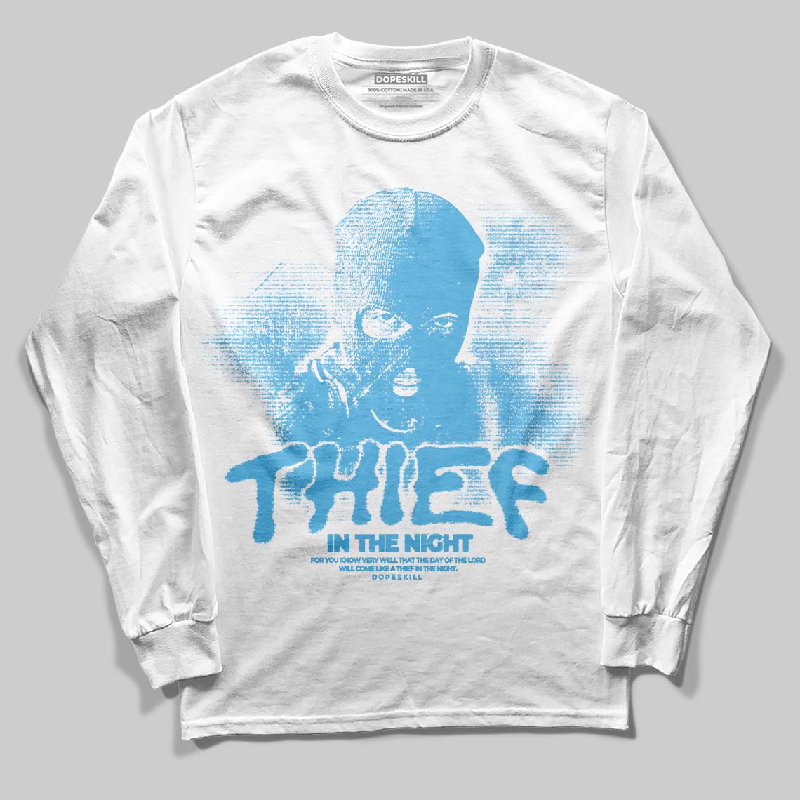 Legend Blue 11s DopeSkill Long Sleeve T-Shirt Thief In The Night Graphic