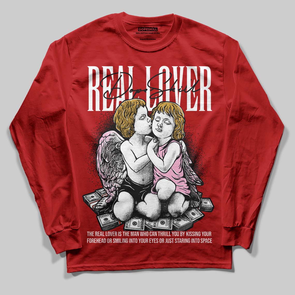 Brick By Brick 4s DopeSkill Long Sleeve T-Shirt Real Lover Graphic