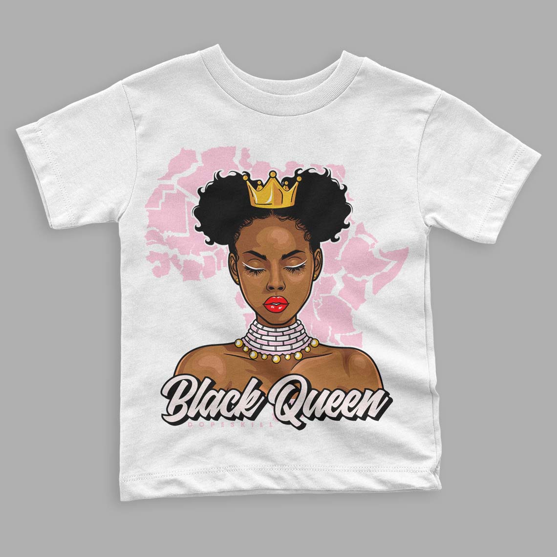 Dunk Low Pink Foam DopeSkill Toddler Kids T-shirt Black Queen Graphic
