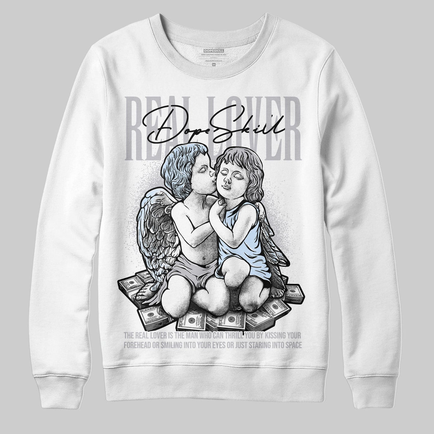 Cement Grey 11s DopeSkill Sweatshirt Real Lover Graphic