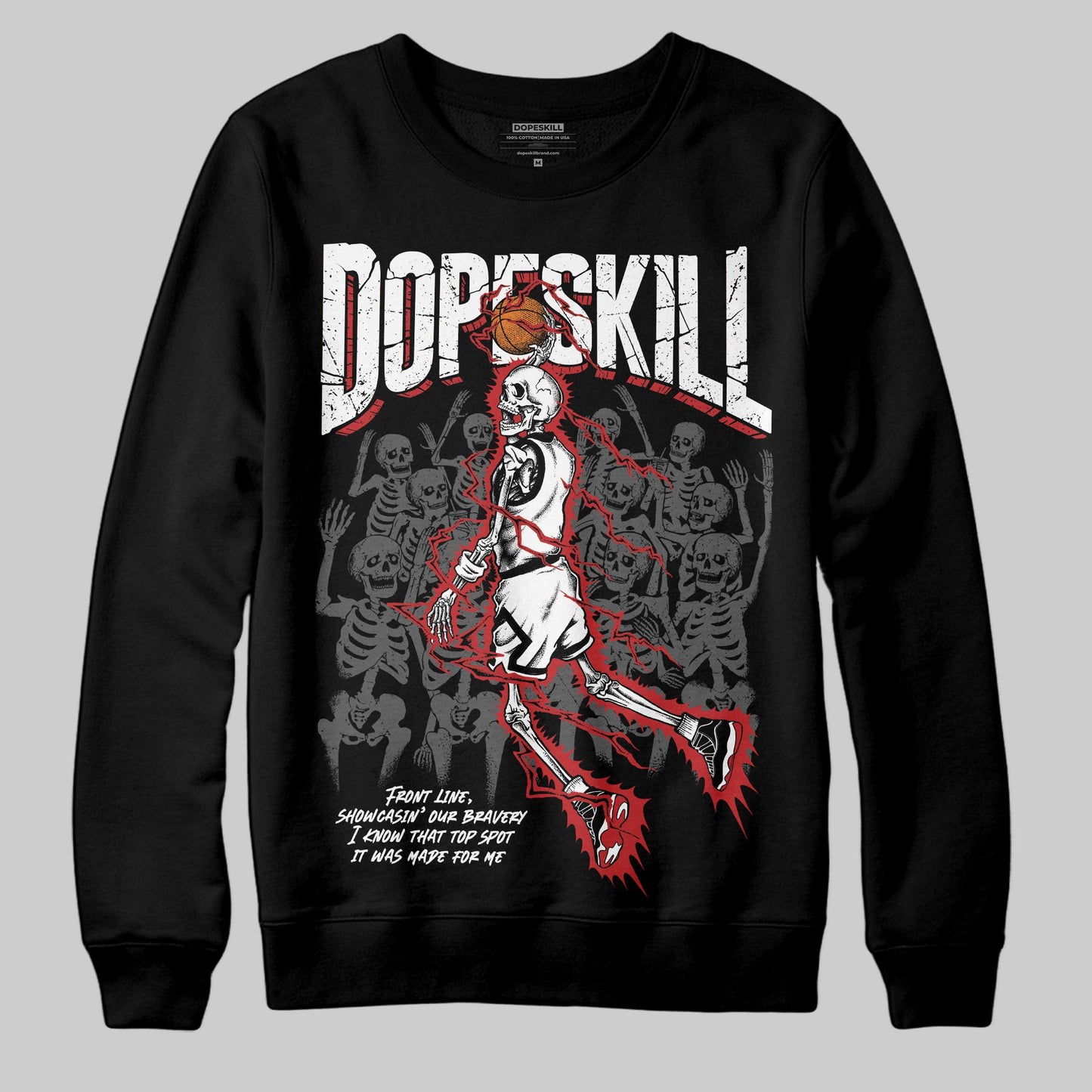Bred Velvet 11s DopeSkill Sweatshirt Thunder Dunk Graphic