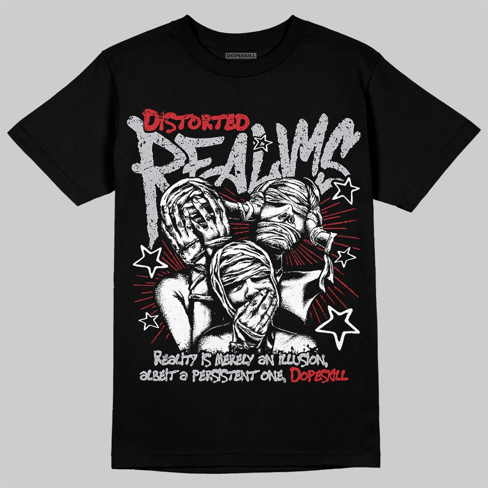 Black Metallic Reimagined 5s DopeSkill T-Shirt Distorted Realms Graphic
