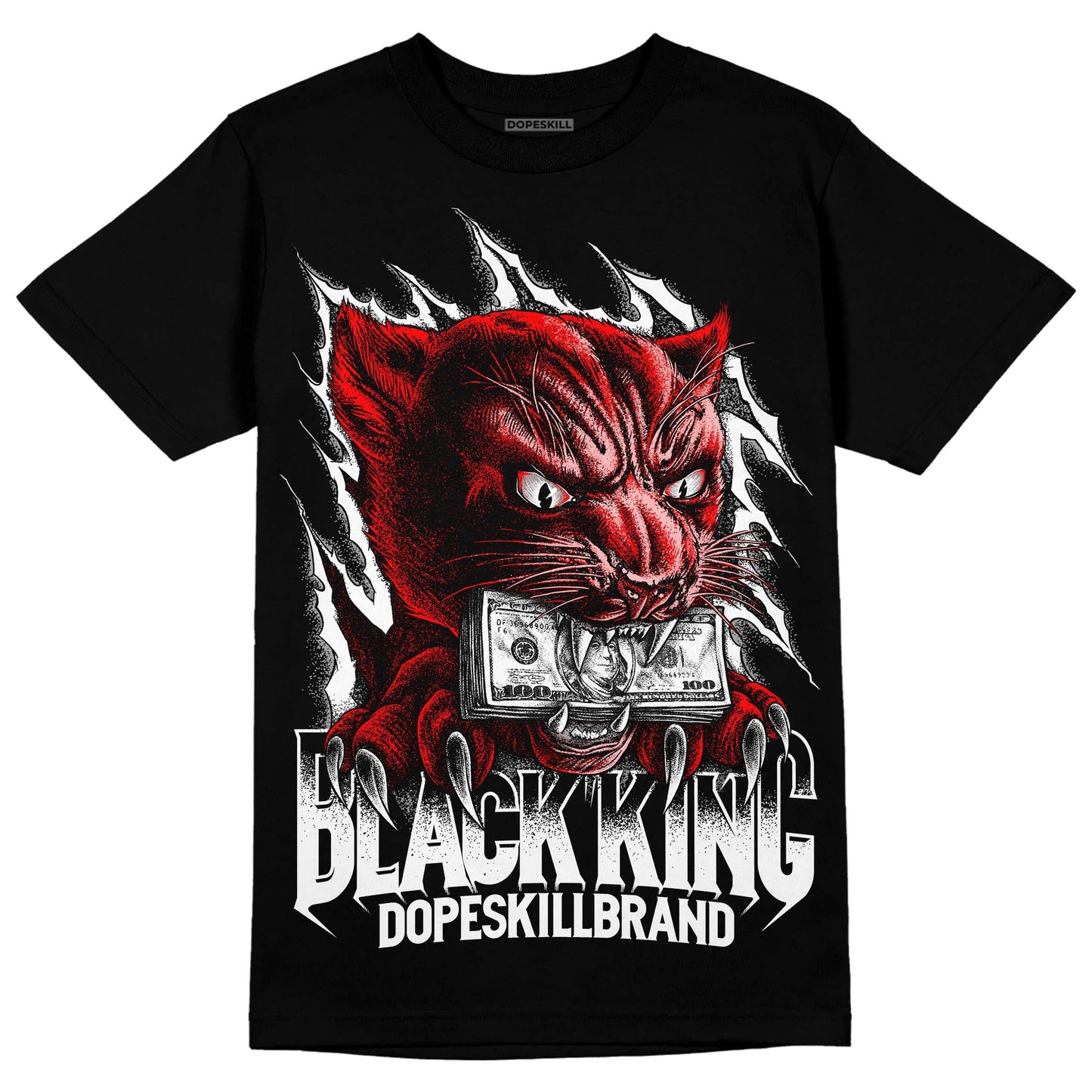 Black and White Collection DopeSkill T-Shirt Black King Graphic