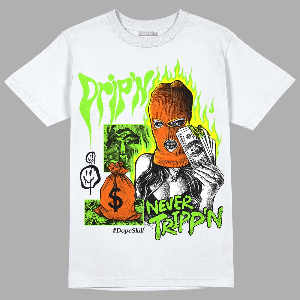 Neon Green Collection DopeSkill T-Shirt Drip'n Never Tripp'n Graphic