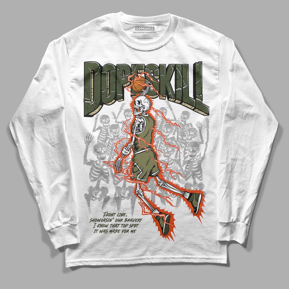 Olive Collection DopeSkill Long Sleeve T-Shirt Thunder Dunk Graphic