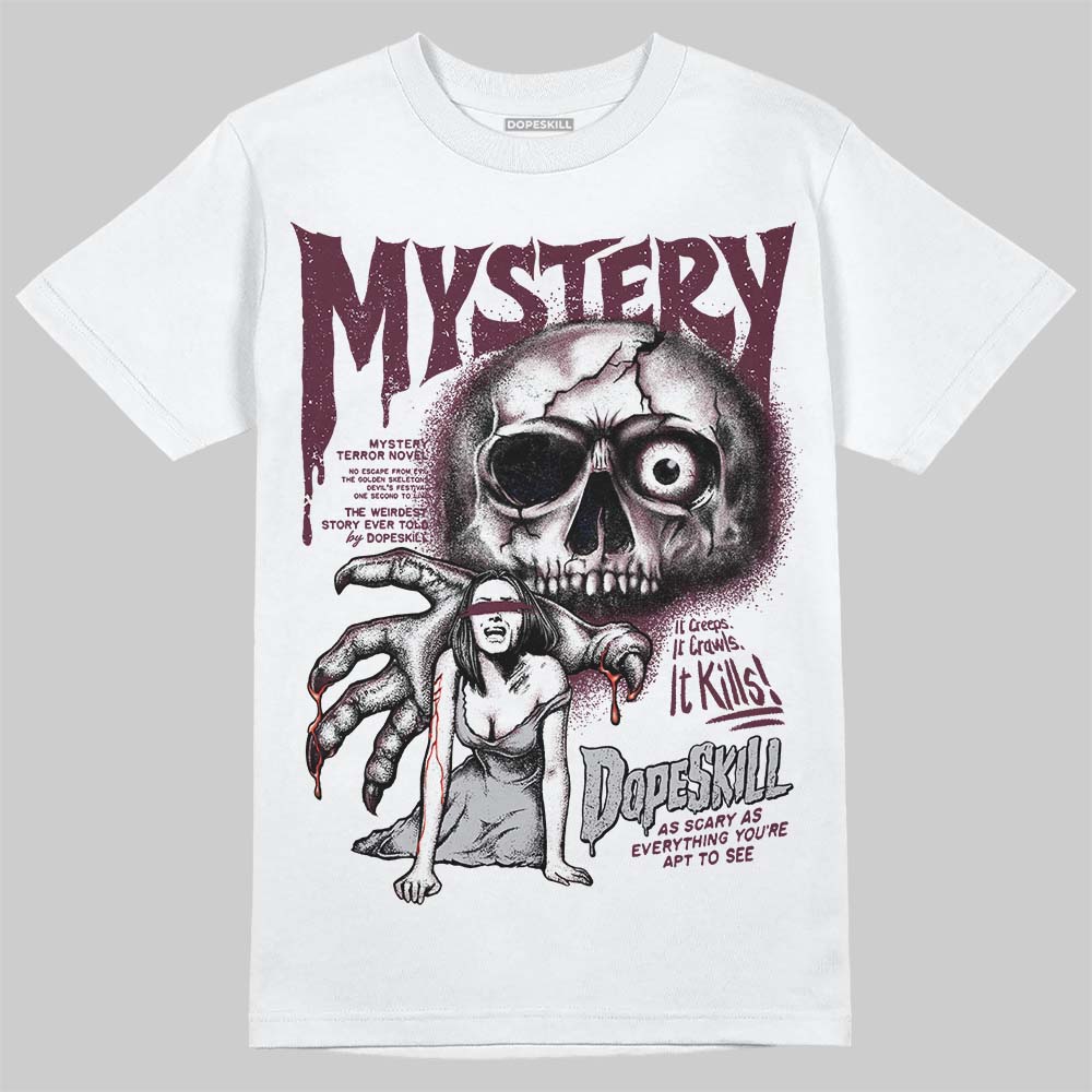 Burgundy 5s DopeSkill T-Shirt Mystery Ghostly Grasp Graphic