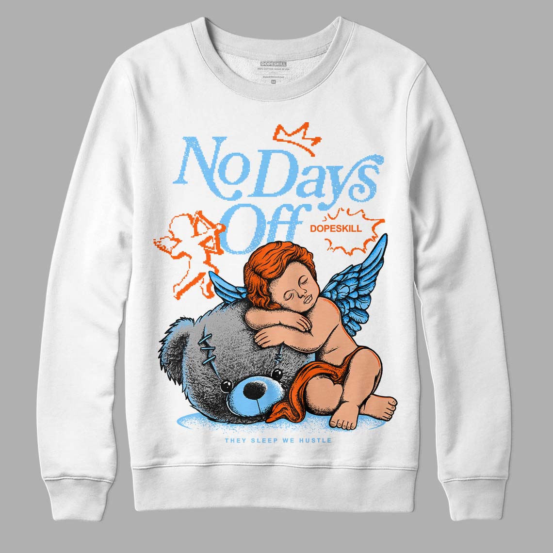 Dunk Low Futura University Blue DopeSkill Sweatshirt New No Days Off Graphic