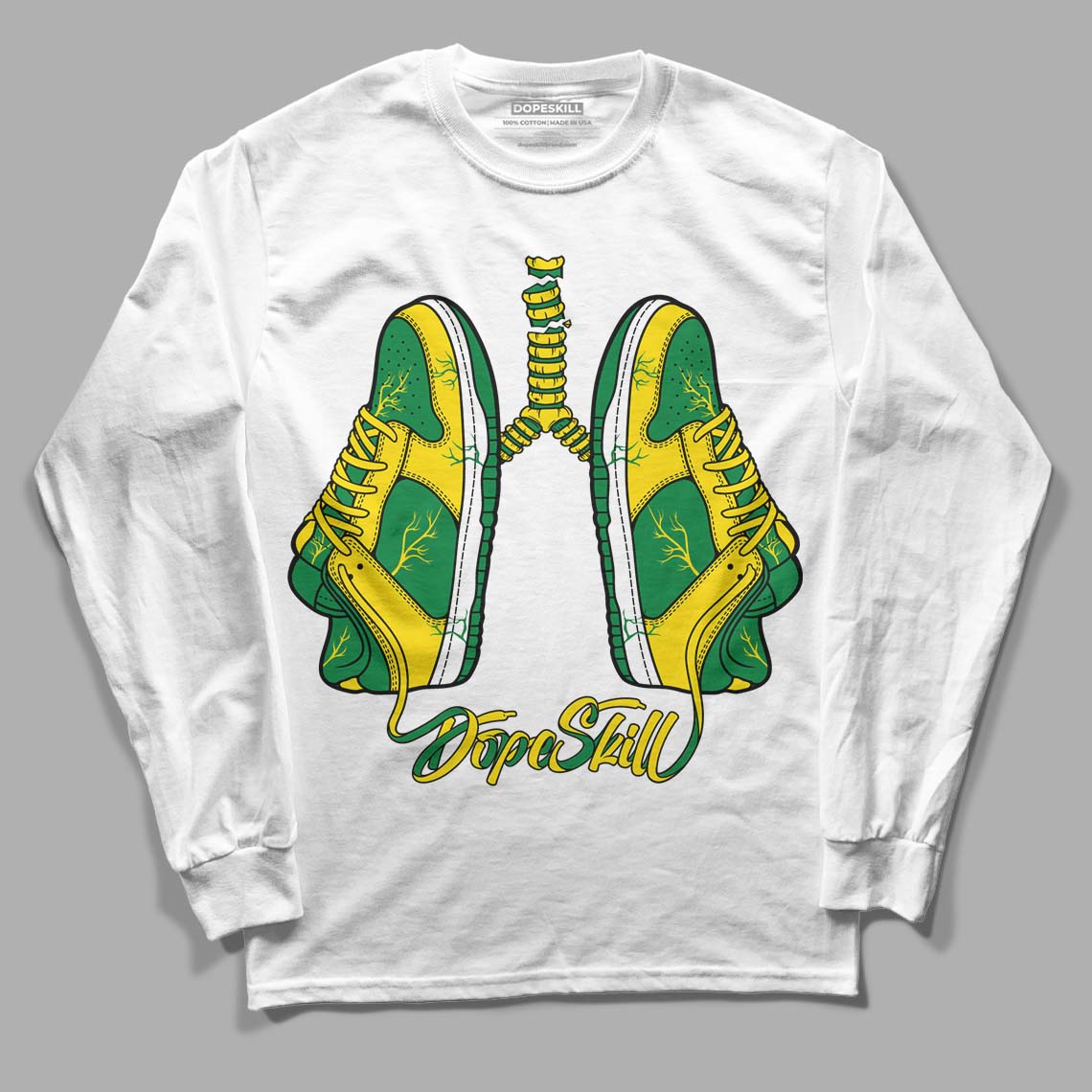 Dunk Low Reverse Brazil DopeSkill Long Sleeve T-Shirt Breathe Graphic