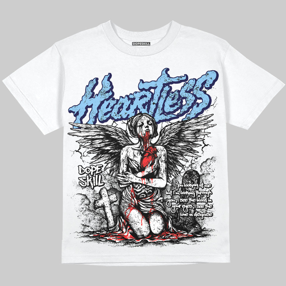 University Blue Collection DopeSkill Oversize Print T-Shirt Heartless Graphic