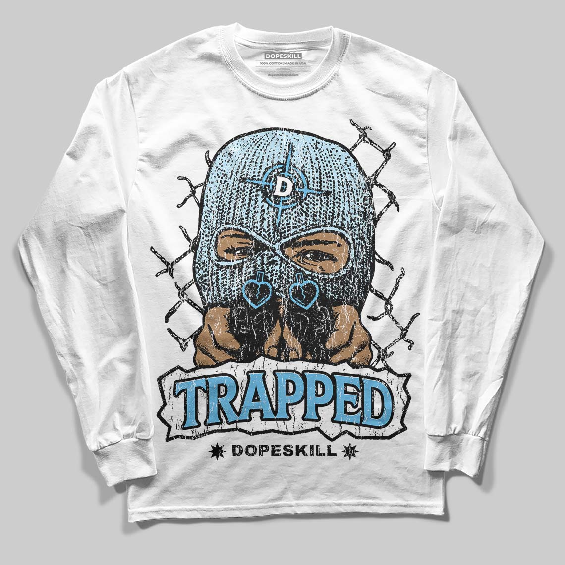 Legend Blue 11s DopeSkill Long Sleeve T-Shirt New Trapped Graphic