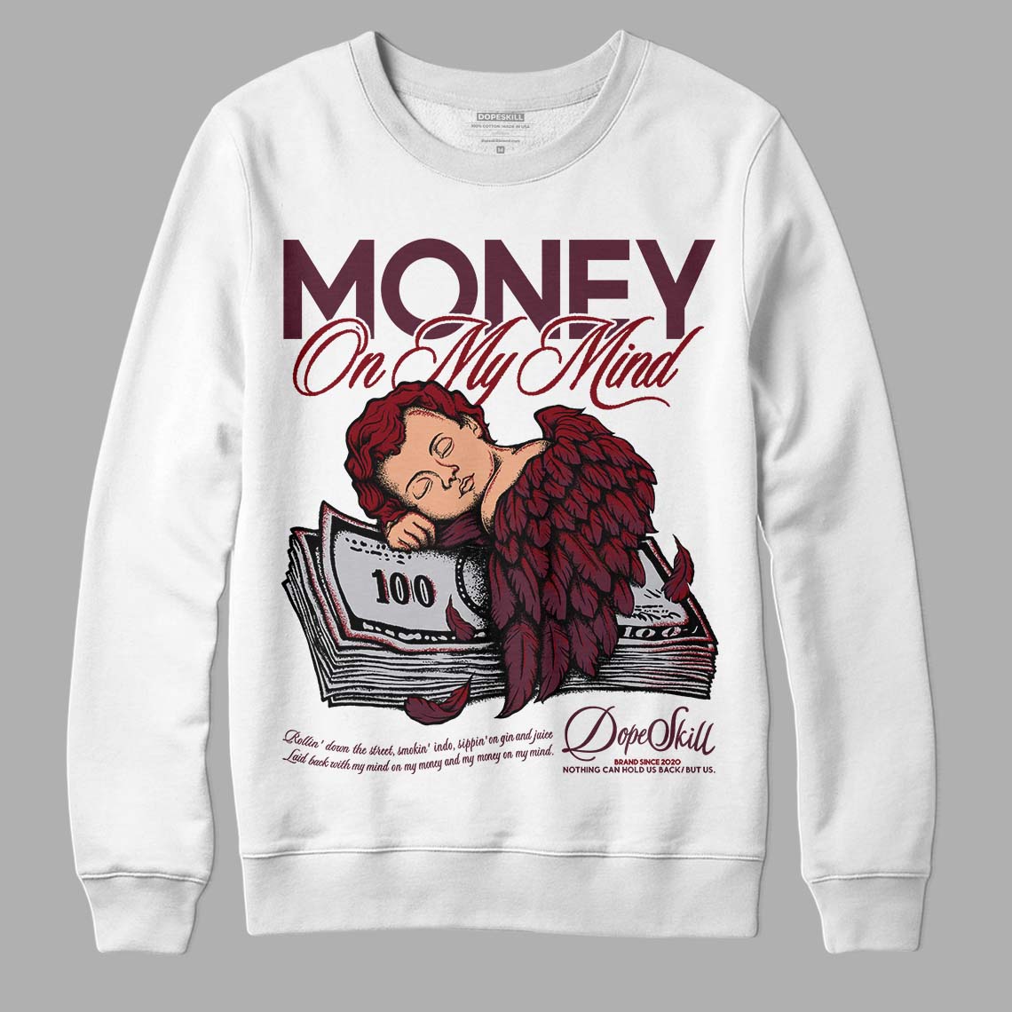 Burgundy 5s DopeSkill Sweatshirt MOMM Graphic