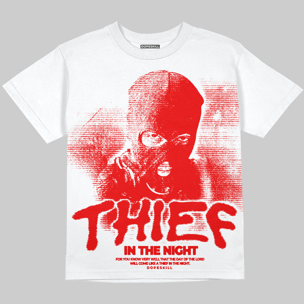 Cherry 11s DopeSkill Oversize Print T-Shirt Thief In The Night Graphic