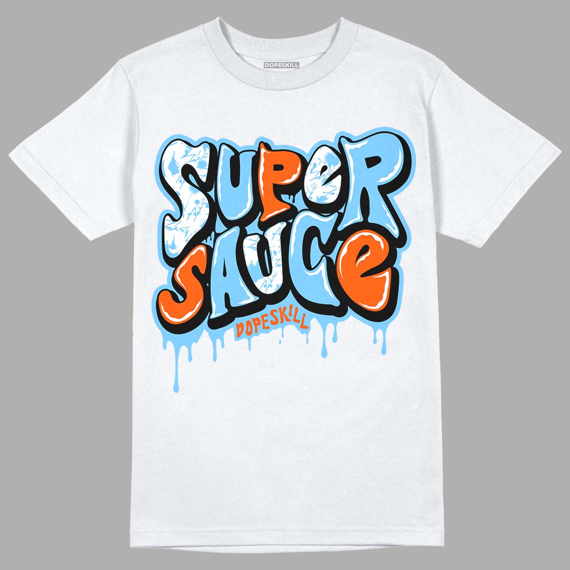 Dunk Low Futura University Blue DopeSkill T-Shirt Super Sauce Graphic