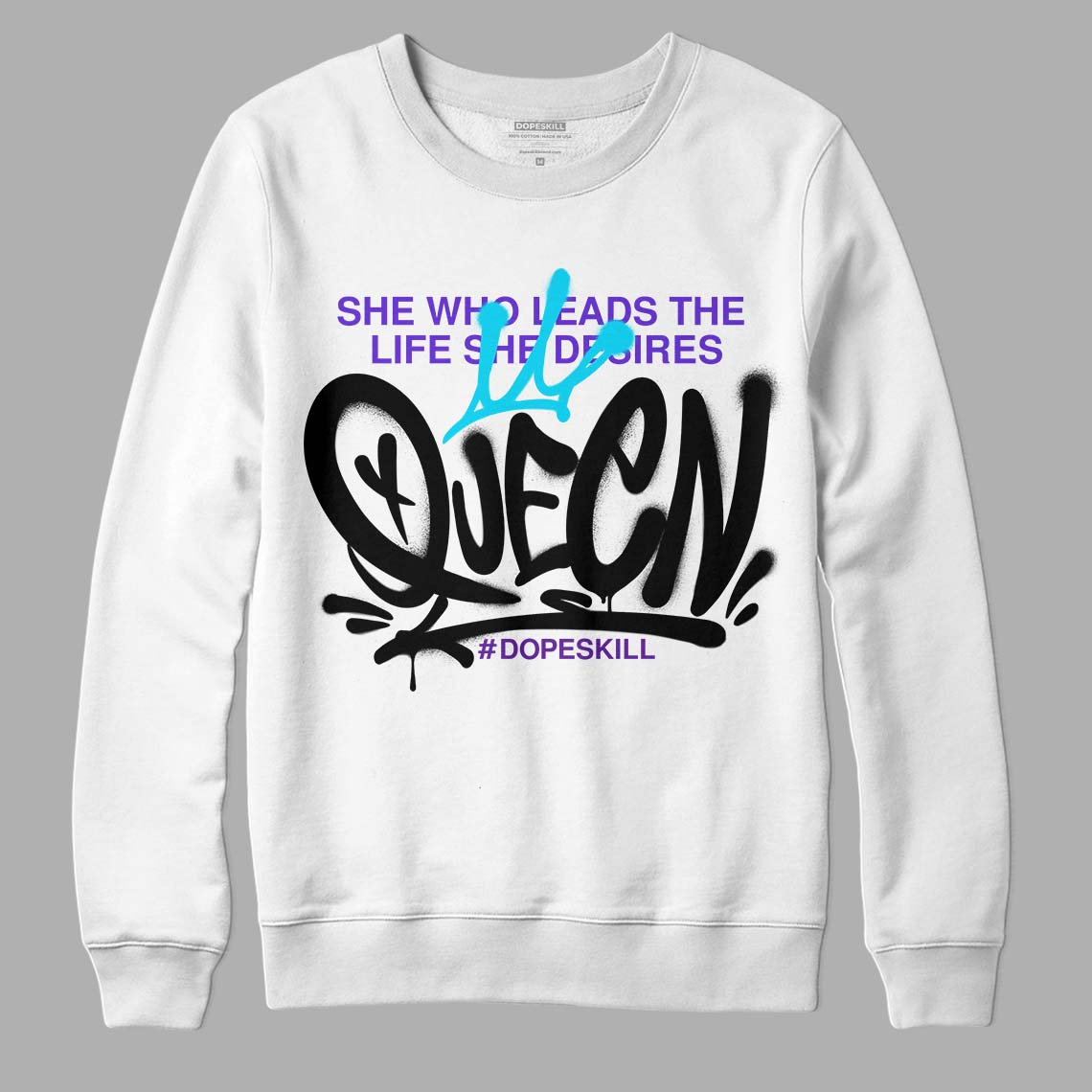 Aqua 6s DopeSkill Sweatshirt Queen Graphic