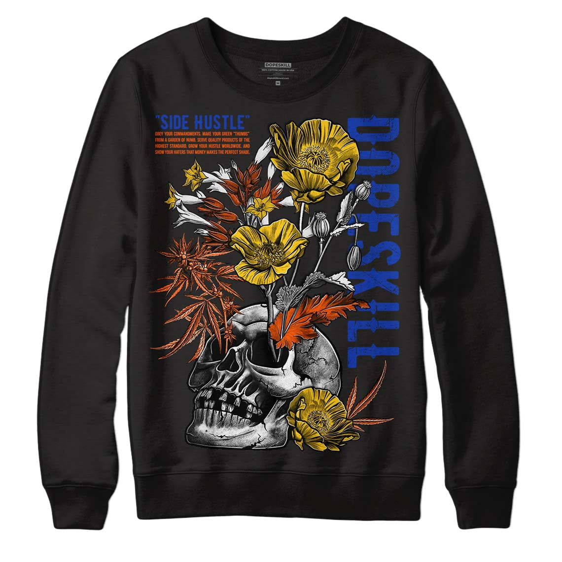 Dunk Low Futura Orange Blaze DopeSkill Sweatshirt Side Hustle Graphic