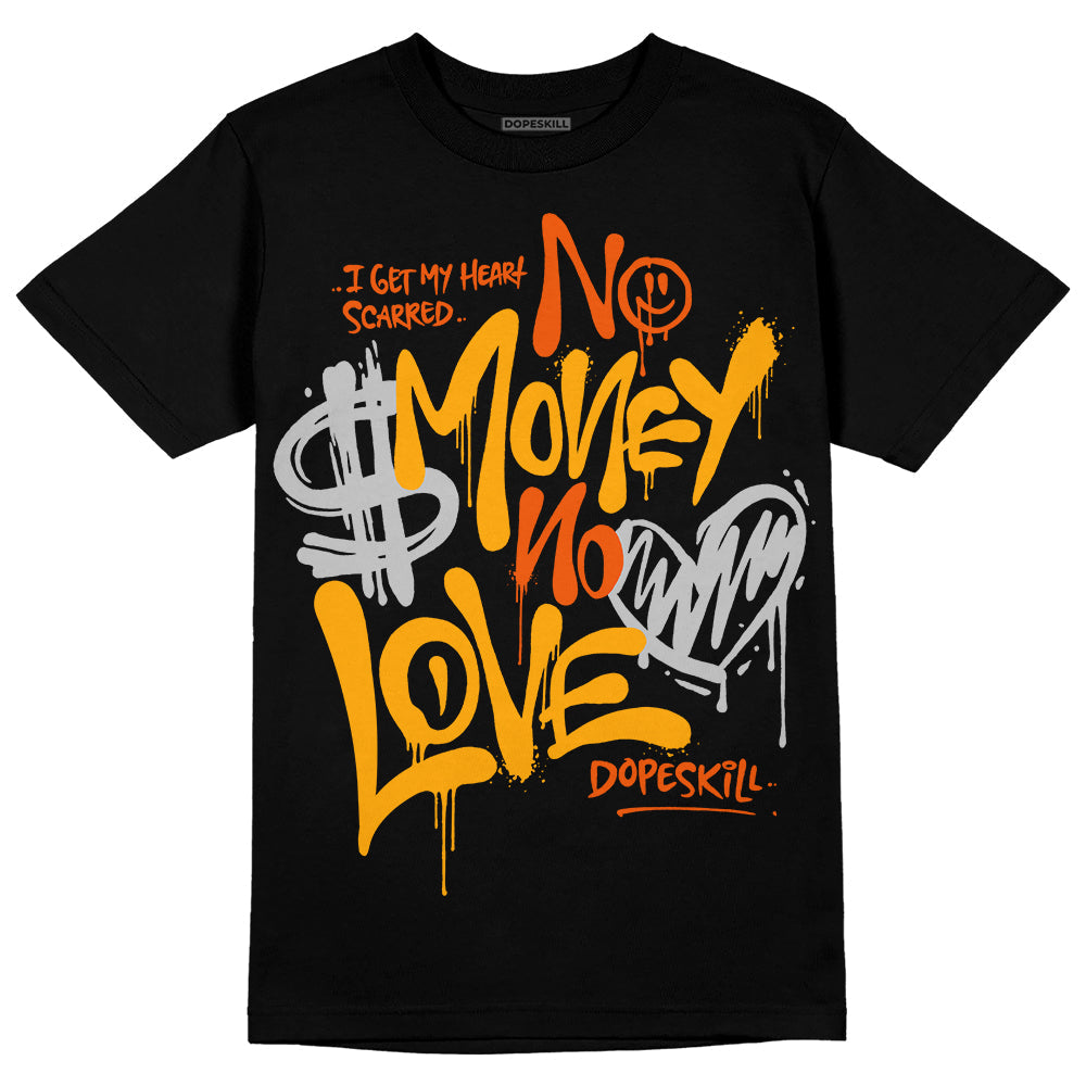 Black Taxi 12s DopeSkill T-Shirt No Money No Love Typo Graphic