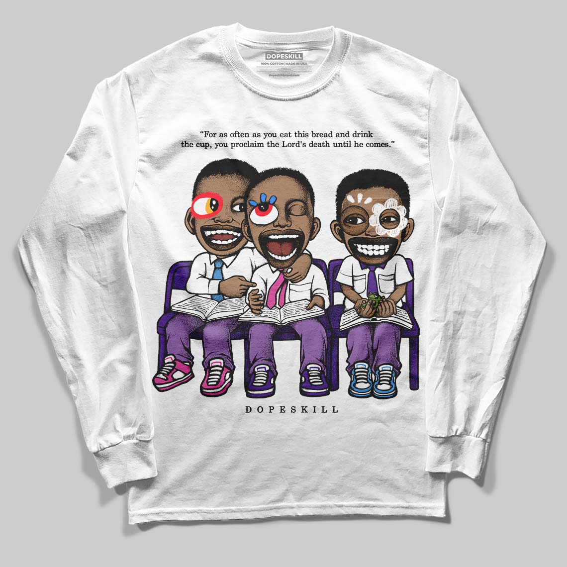 PURPLE Collection DopeSkill Long Sleeve T-Shirt First Sunday Graphic