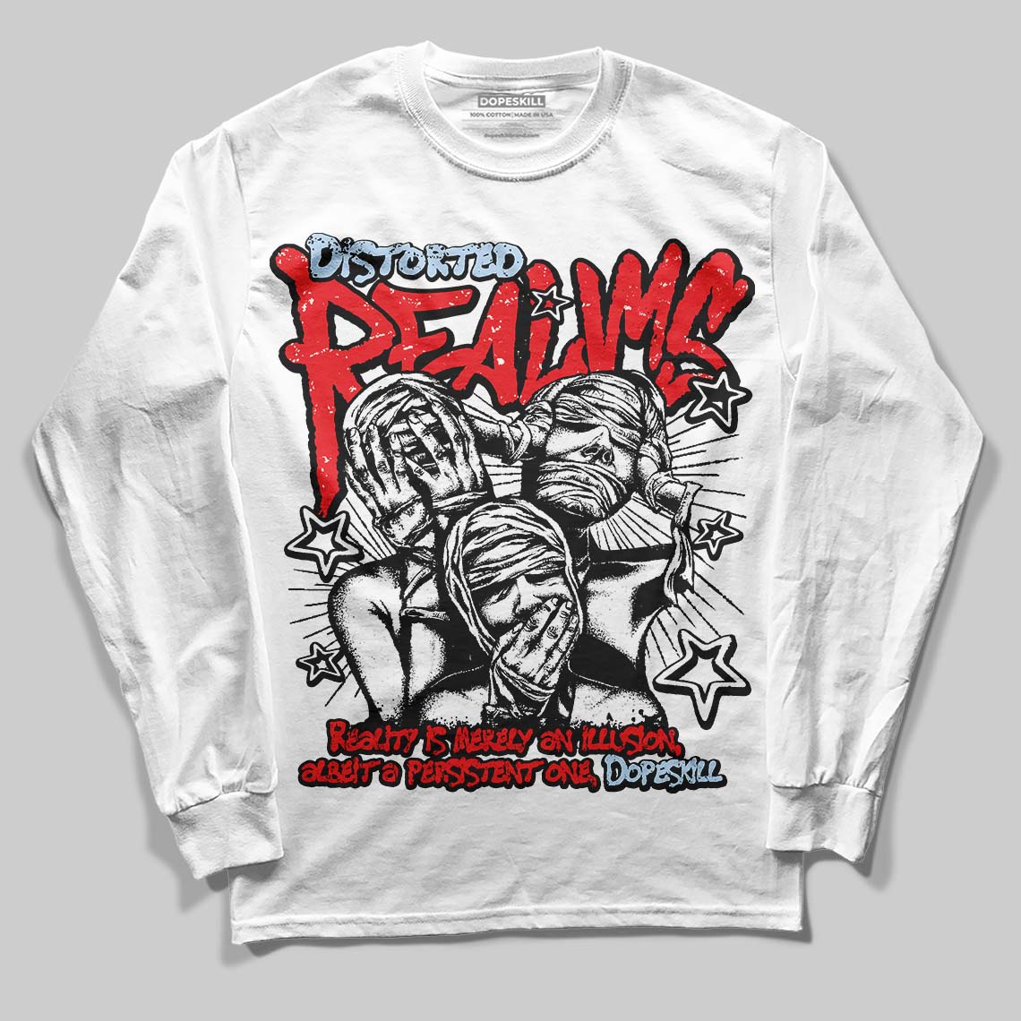 Cherry 11s DopeSkill Long Sleeve T-Shirt Distorted Realms Graphic