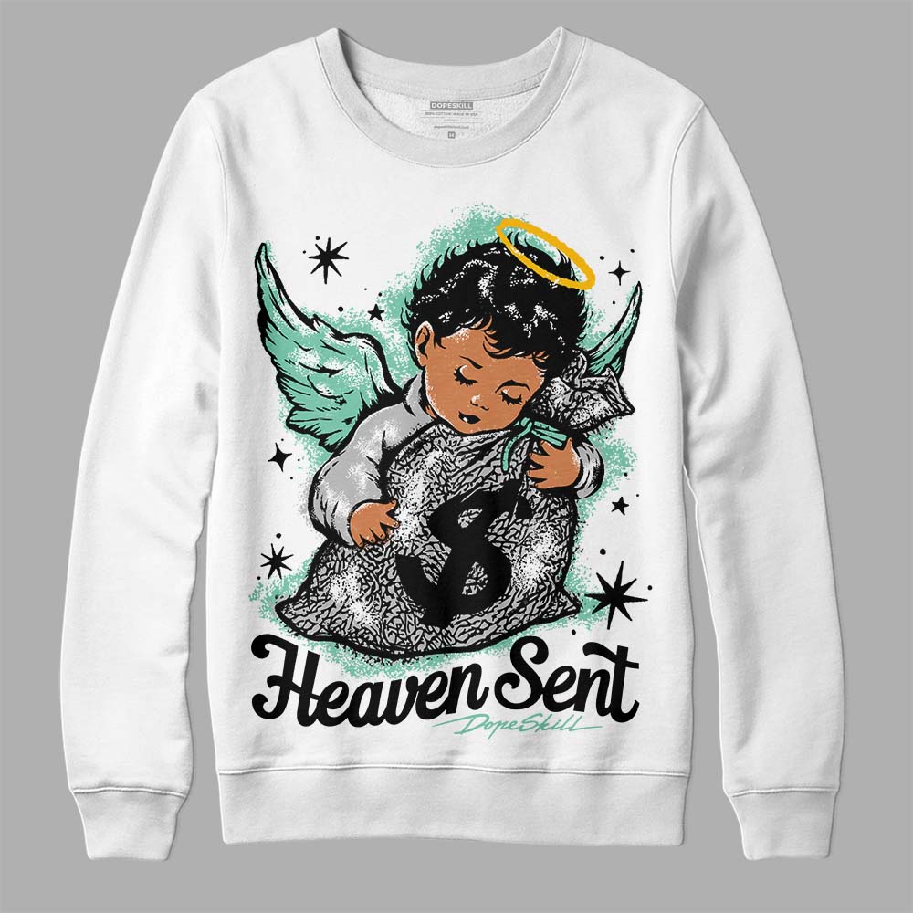 Green Glow 3s DopeSkill Sweatshirt Heaven Sent Graphic