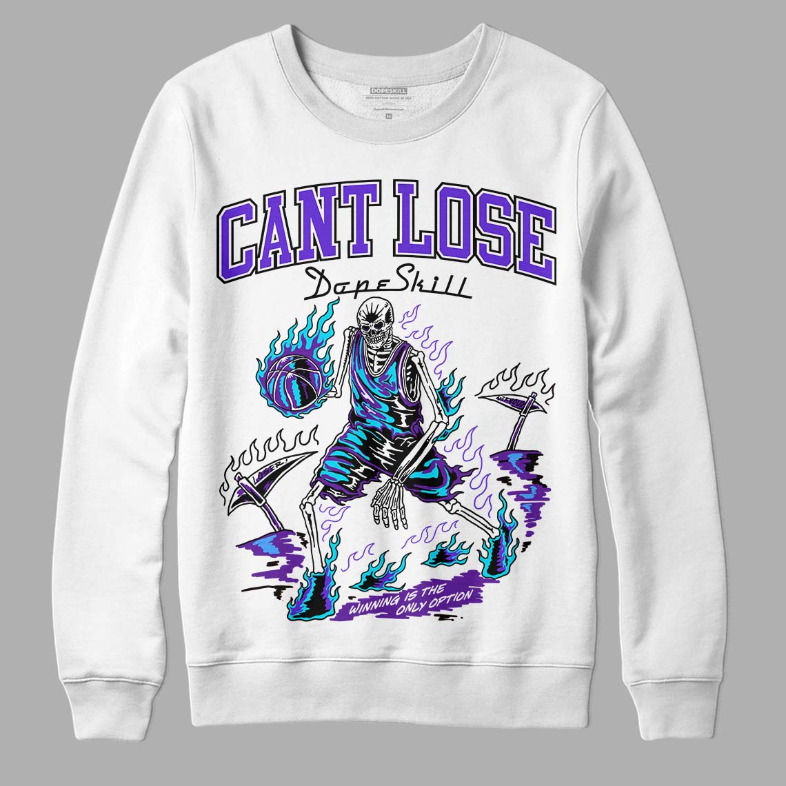 Aqua 6s DopeSkill Sweatshirt Cant Lose Graphic