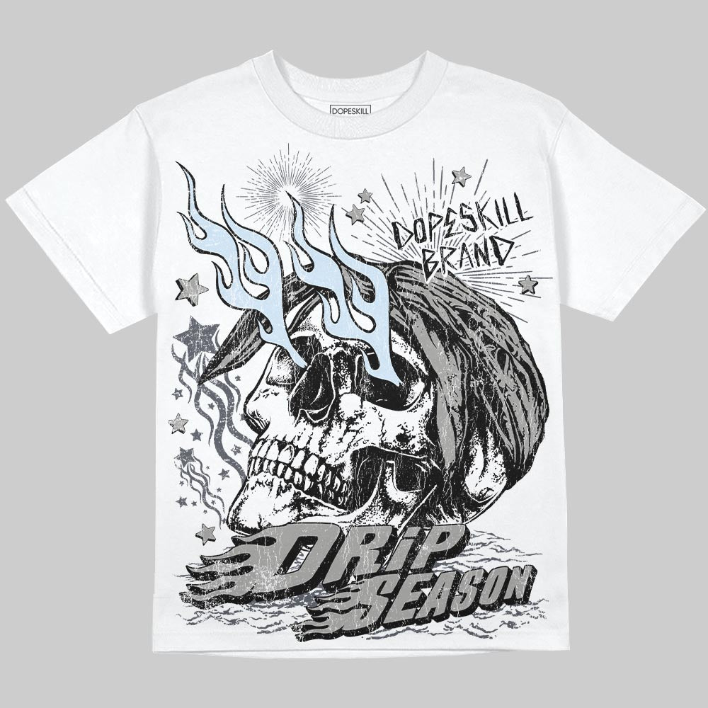 Cool Grey 11s DopeSkill Oversize Print T-Shirt Drip Season Graphic