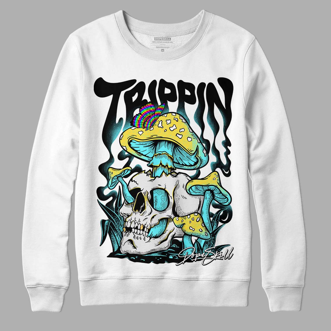 Aqua 5s DopeSkill Sweatshirt Trippin Graphic