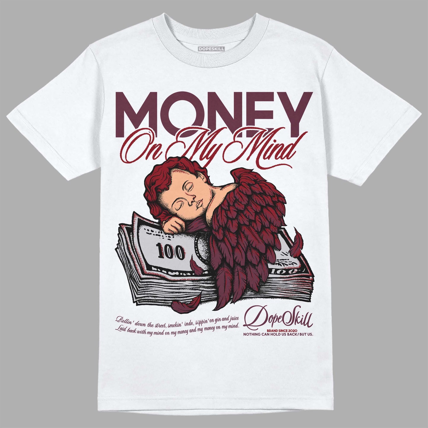 Burgundy 5s DopeSkill T-Shirt MOMM Graphic