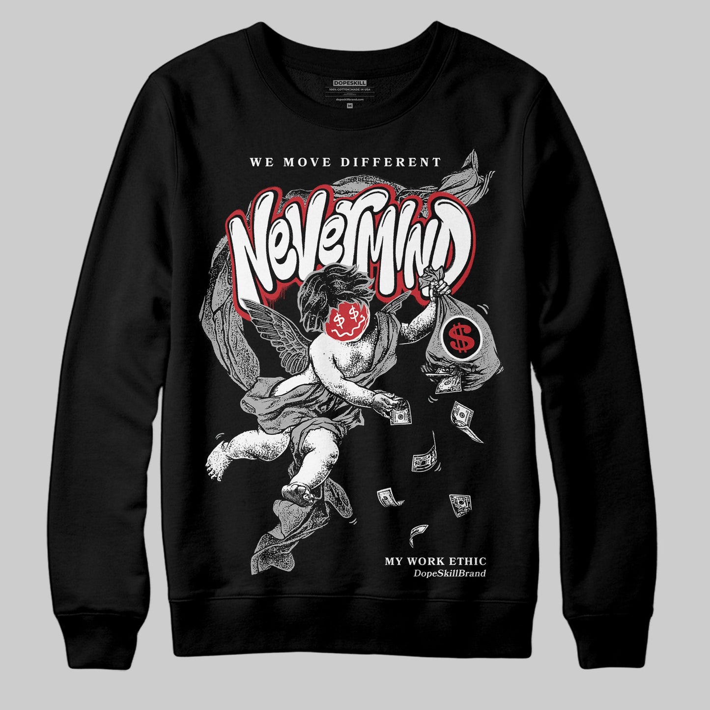 Bred Velvet 11s DopeSkill Sweatshirt Nevermind Graphic
