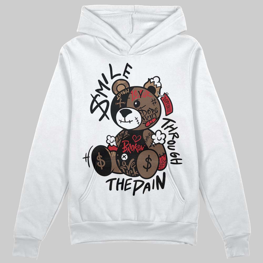 Olive 9s DopeSkill Hoodie Sweatshirt Smile Through The Pain Graphic