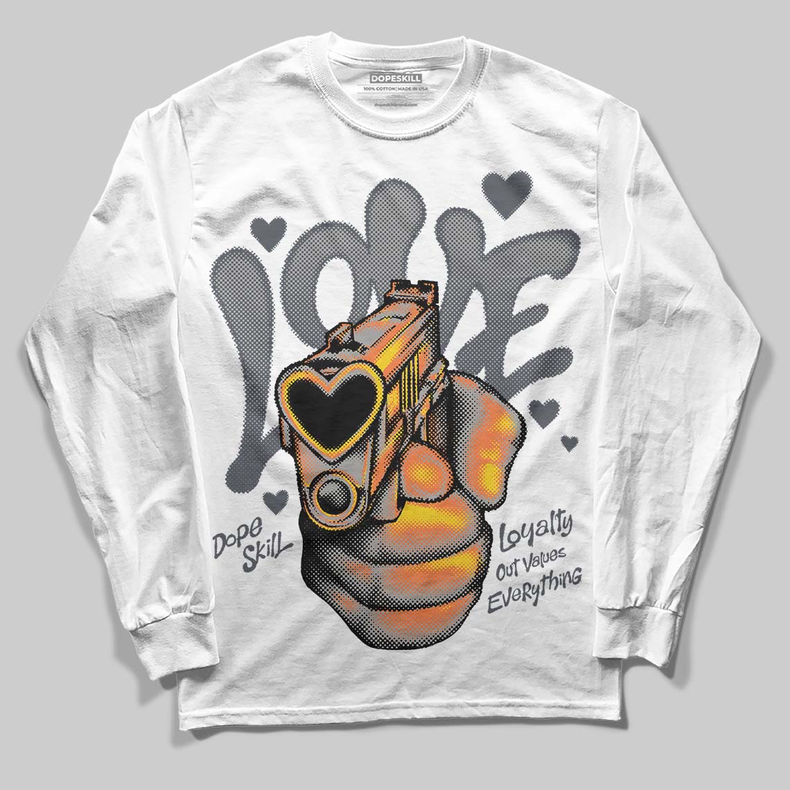Cool Grey 11s DopeSkill Long Sleeve T-Shirt Love Shot Graphic