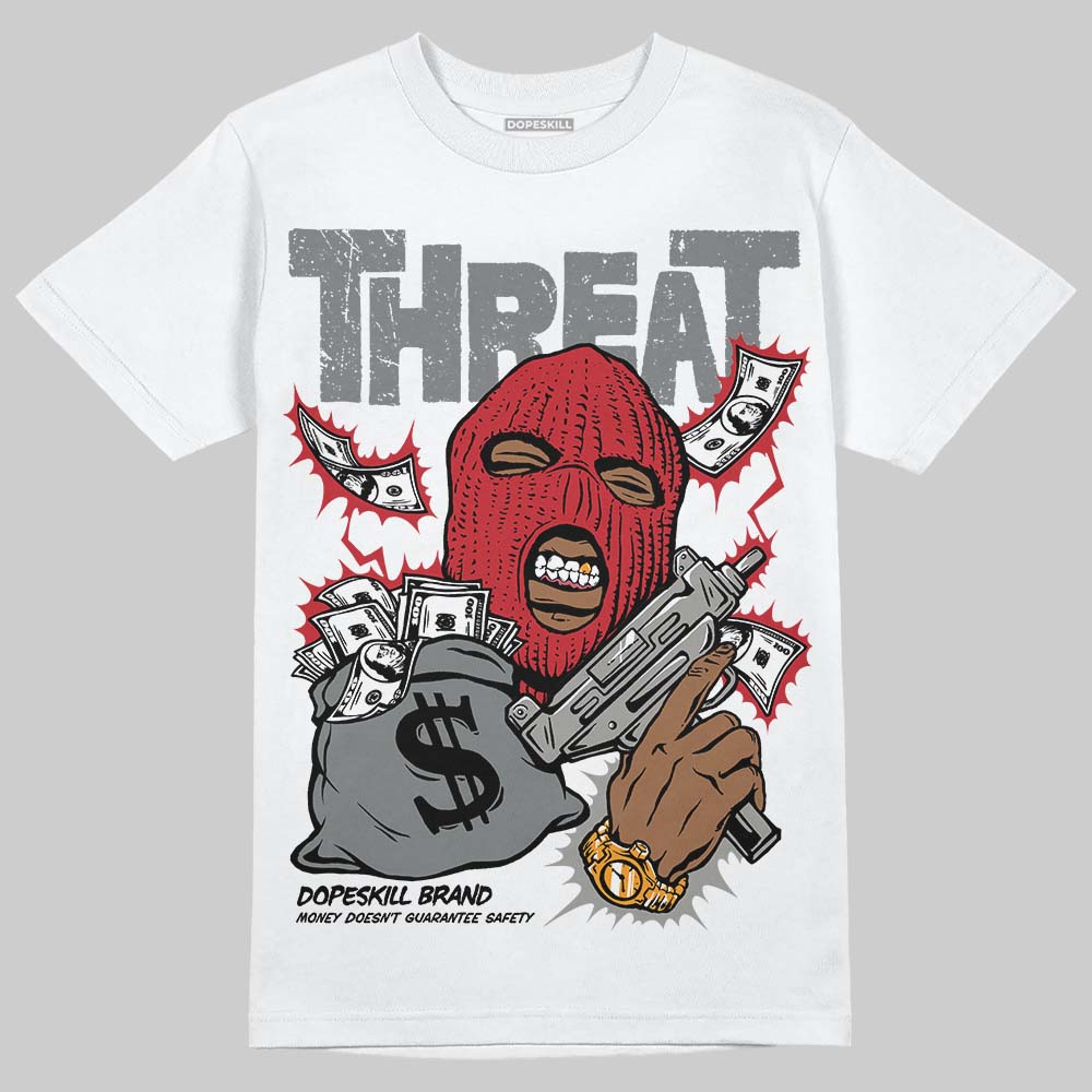 Cool Grey 9s DopeSkill T-Shirt Under Threat Graphic