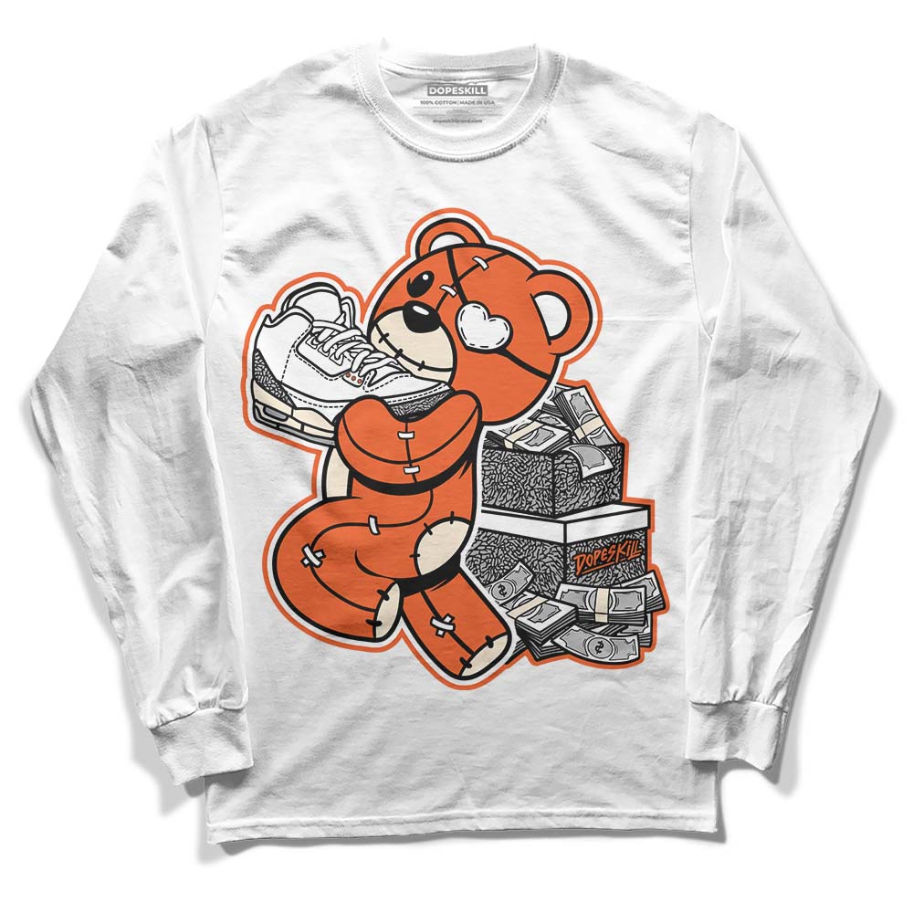Georgia Peach 3s DopeSkill Long Sleeve T-Shirt Bear Steals Sneaker Graphic