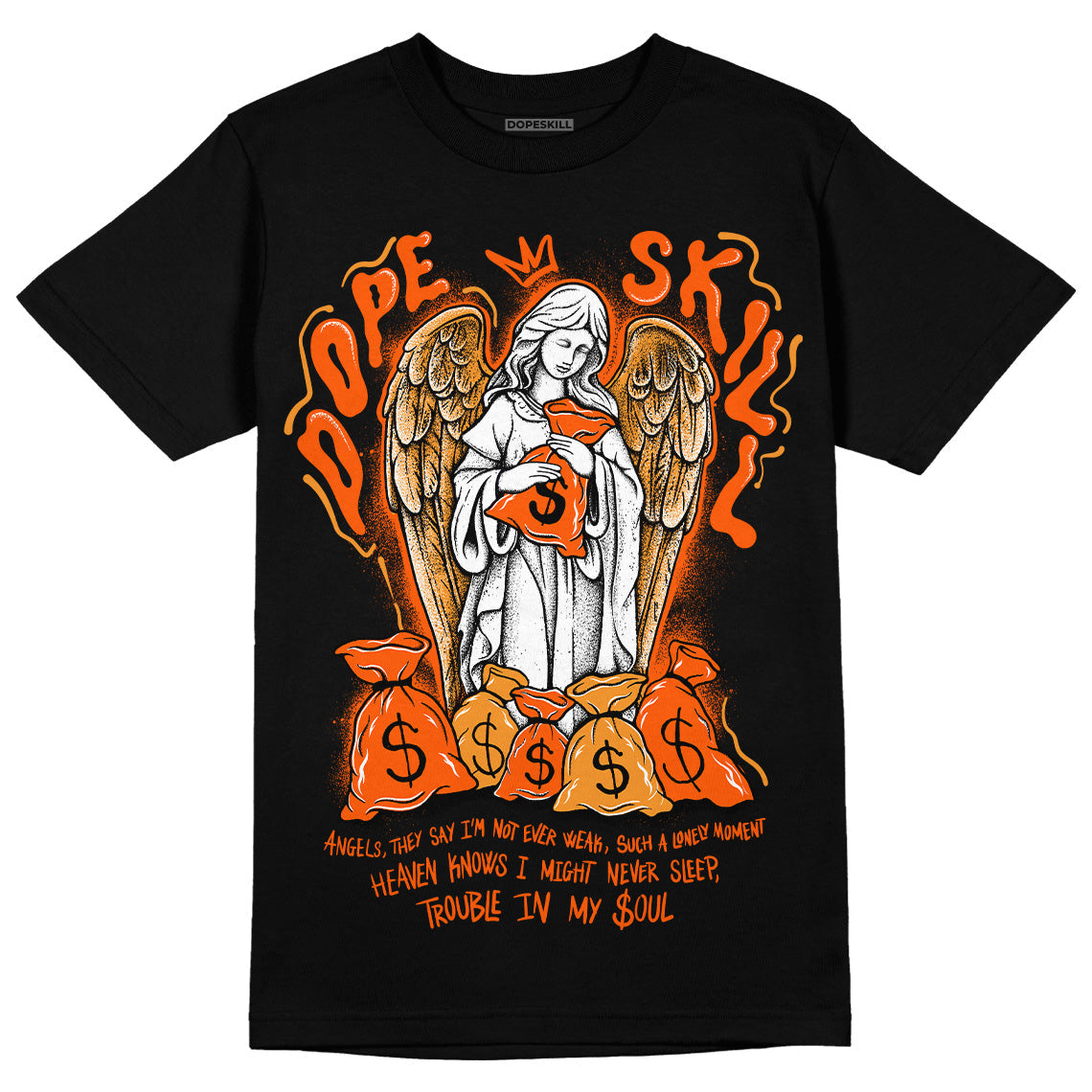 Brilliant Orange 12s DopeSkill T-Shirt Angels Graphic