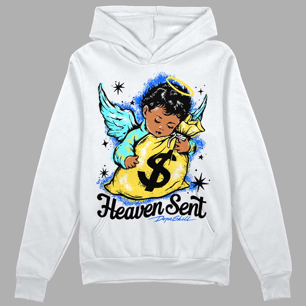 Aqua 5s DopeSkill Hoodie Sweatshirt Heaven Sent Graphic