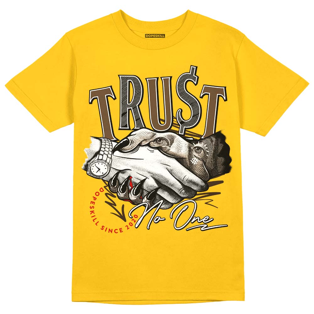 Yellow Collection DopeSkill Gold T-shirt Trust No One Graphic