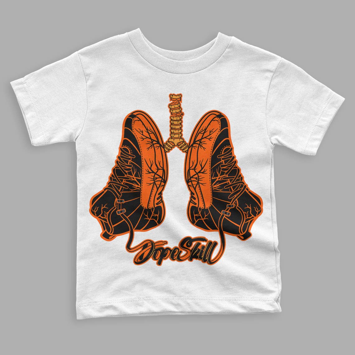 Brilliant Orange 12s DopeSkill Toddler Kids T-shirt Breathe Graphic
