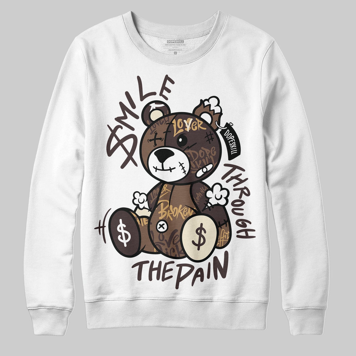 Earth 5s DopeSkill Sweatshirt Smile Through The Pain Graphic