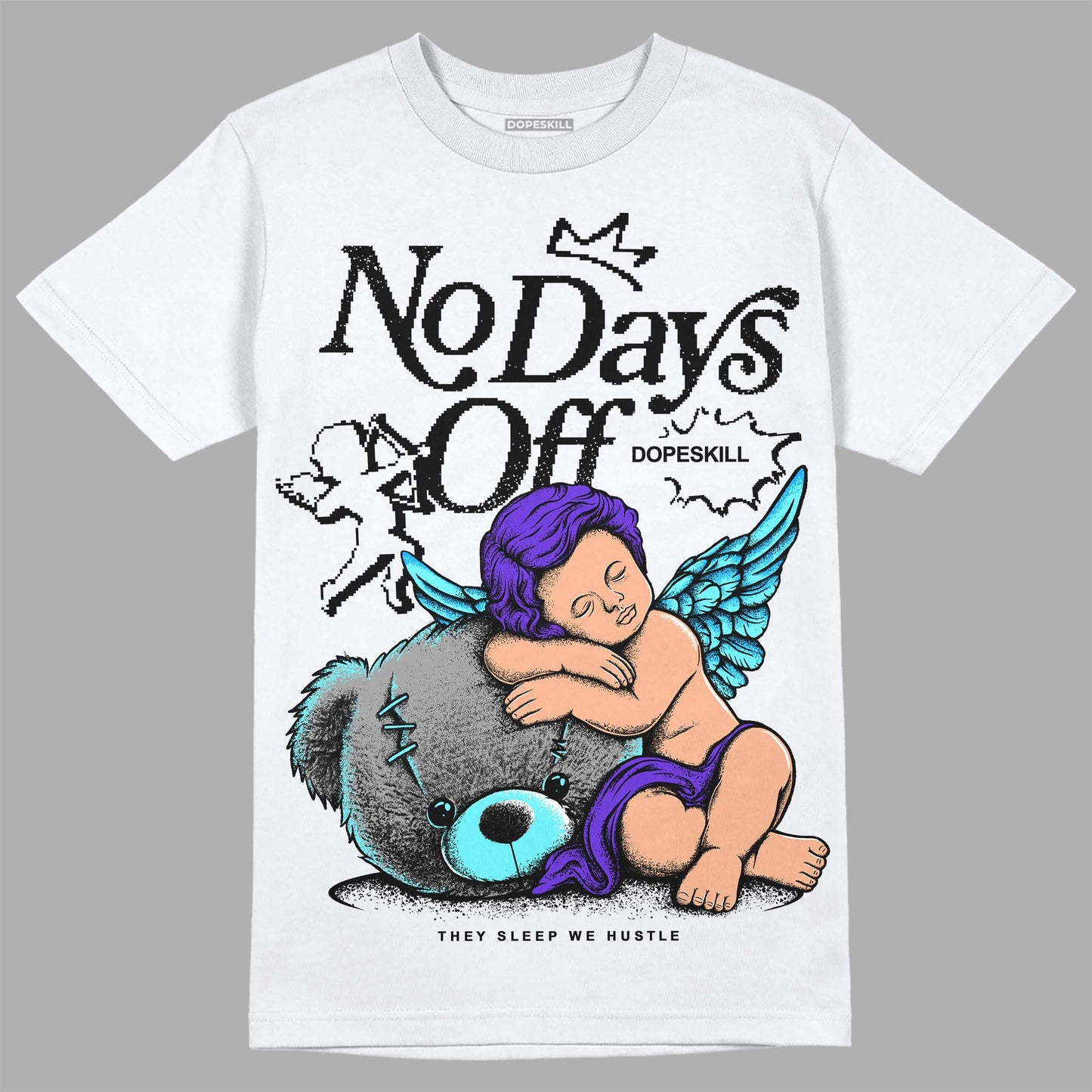 Aqua 6s DopeSkill T-Shirt New No Days Off Graphic