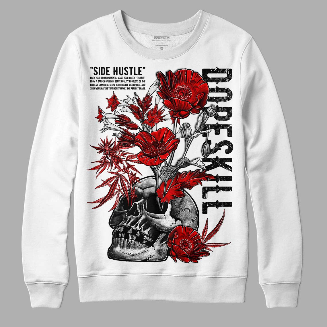 Dunk Low Panda White Black DopeSkill Sweatshirt Side Hustle Graphic