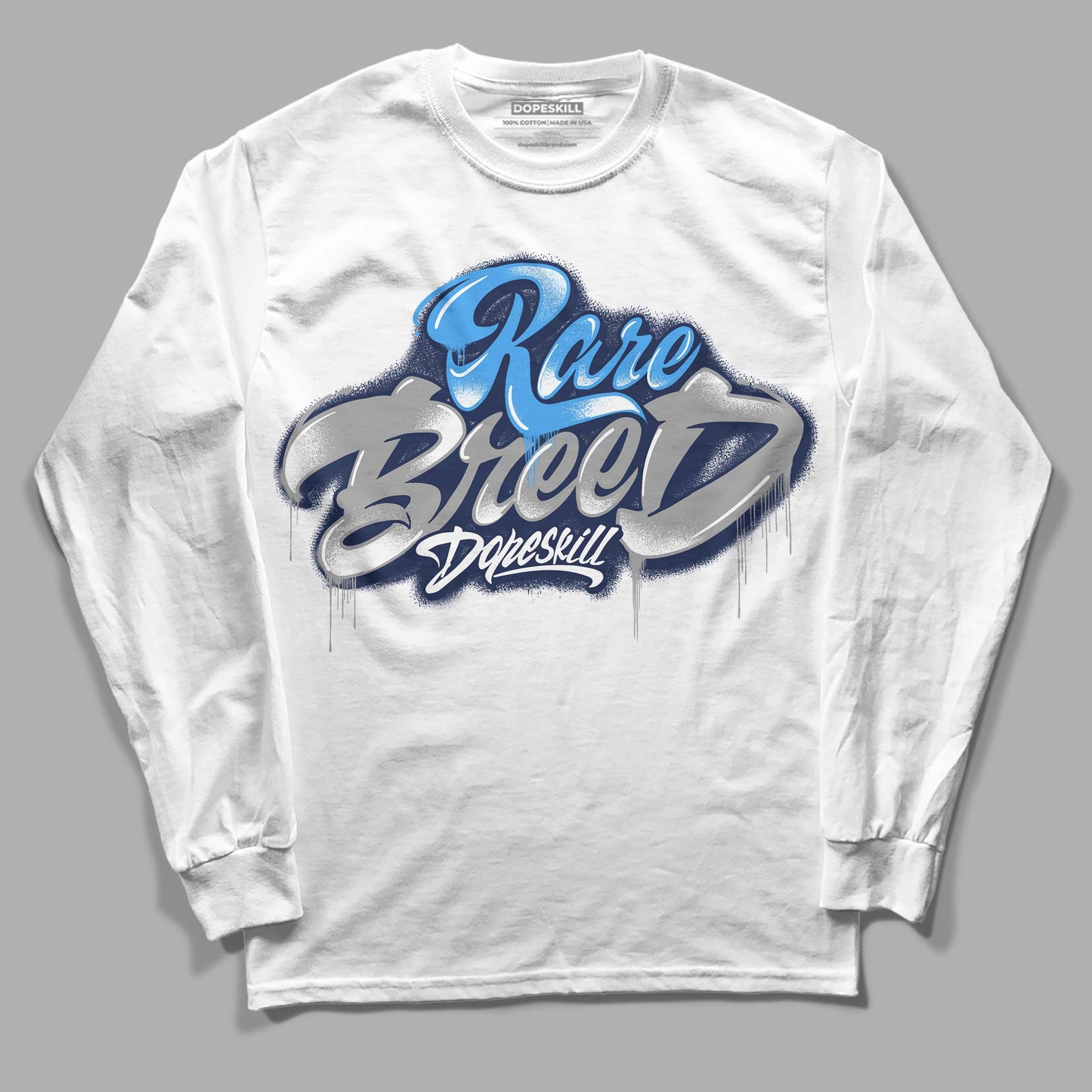 Midnight Navy 3s DopeSkill Long Sleeve T-Shirt Rare Breed Type Graphic