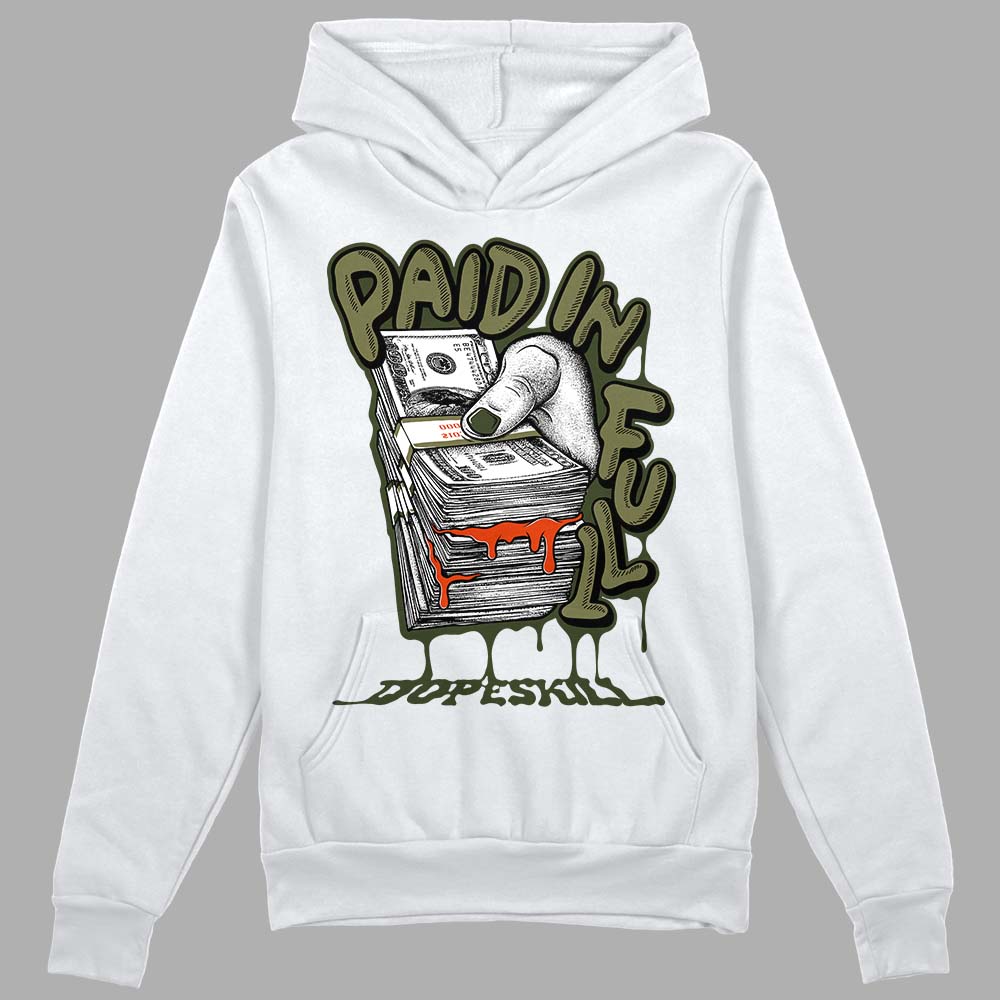 Olive Collection DopeSkill Hoodie Sweatshirt Paid In Full Graphic