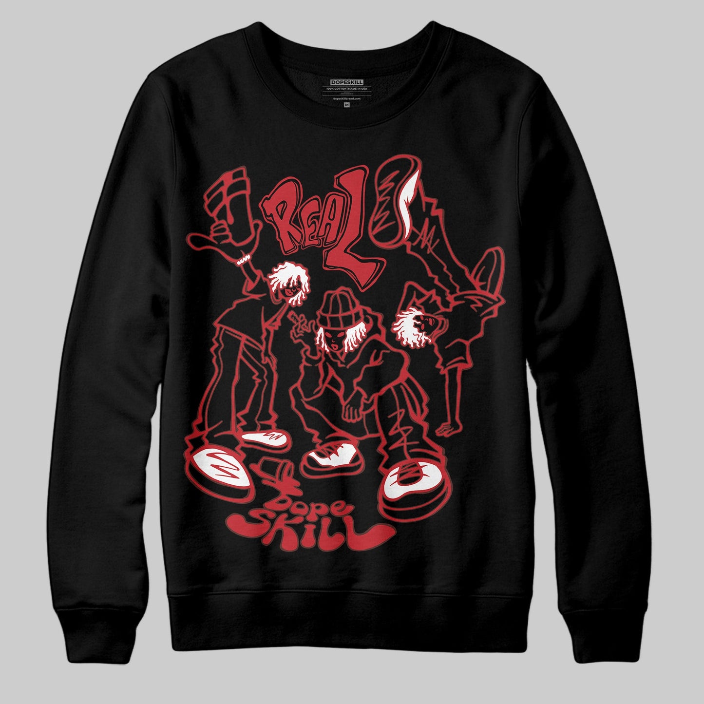 Bred 11s DopeSkill Sweatshirt Real Y2K Players Graphic