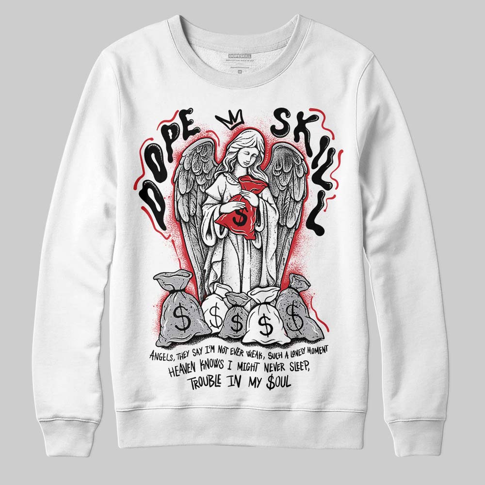 White Cement 4s DopeSkill Sweatshirt Angels Graphic