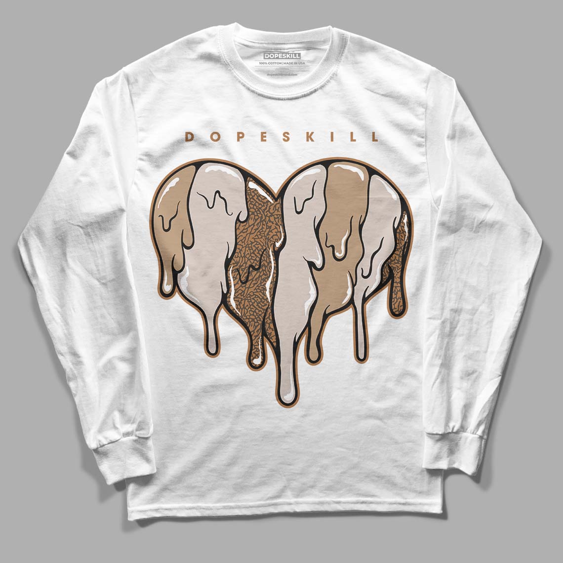 Palomino 3s DopeSkill Long Sleeve T-Shirt Slime Drip Heart Graphic