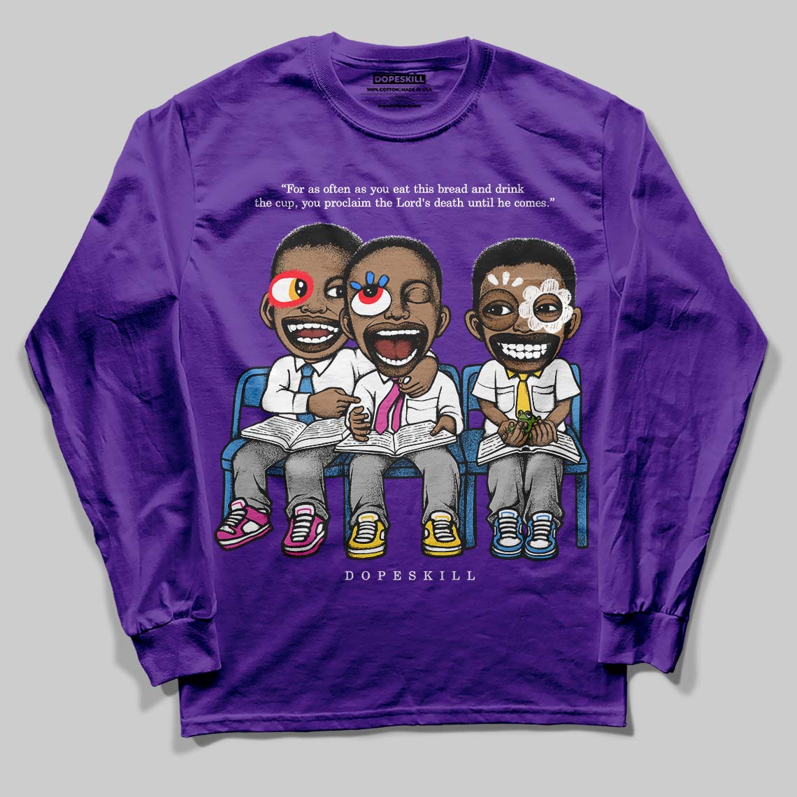 PURPLE Collection DopeSkill Long Sleeve T-Shirt First Sunday Graphic
